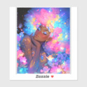 Sticker Imaginaire femme Art Africain Américain (Feuille)