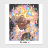 Sticker Imaginaire femme Art Africain Américain (Feuille)