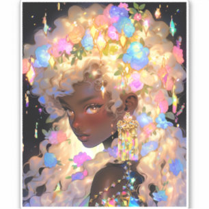 Sticker Imaginaire femme Art Africain Américain