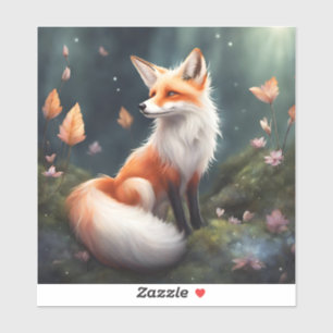 Sticker Imaginaire Fox Nature Art
