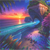 Sticker Imaginaire Tropical Beach Four (Devant)