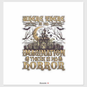 Sticker Imagination Horreur Halloween Maison Hantée Cimeti