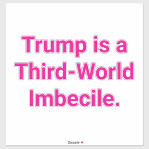 Sticker Imbécile de Troisième Monde Trump Hankamer Artjunk