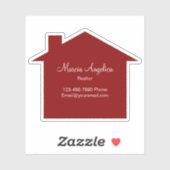 Sticker immobilier classique Étiquette forme de ma (Feuille)
