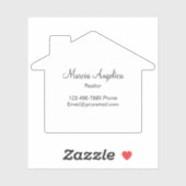 Sticker immobilier classique Étiquette forme de ma (Feuille)