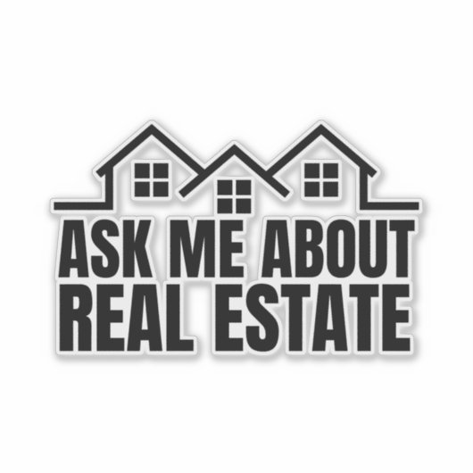 Sticker Immobilier - Me questionner sur l'immobilier (Devant)