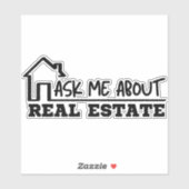 Sticker Immobilier - Me questionner sur l'immobilier (Feuille)