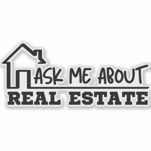 Sticker Immobilier - Me questionner sur l'immobilier (Devant)