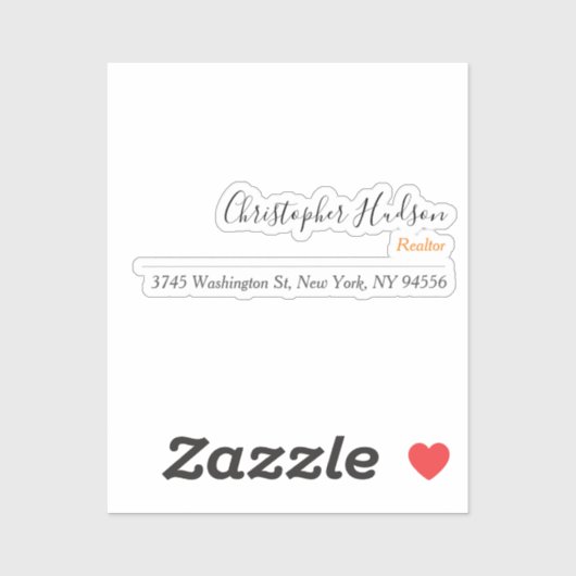 Sticker Immobilier simple professionnel (Feuille)