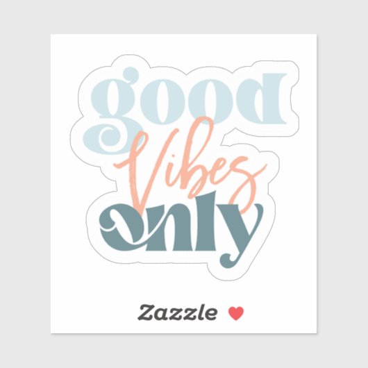 Sticker imperméable Good Vibes (Feuille)