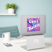Sticker Impossible de Relier les Couleurs Roses (Ordinateur portable sur le bureau)