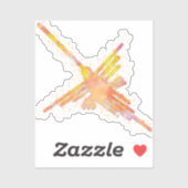 Sticker Impression aquarelle Colibri de Nazca (Feuille)