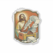 Sticker Impression feuille Excel Jésus 50 pages blanches B (Devant)