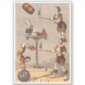 Sticker Impression Graphique vintage D'Un Acte acrobatique (Devant)