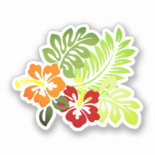 Sticker Impression hawaïenne