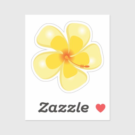 Sticker Impression hawaïenne (Feuille)