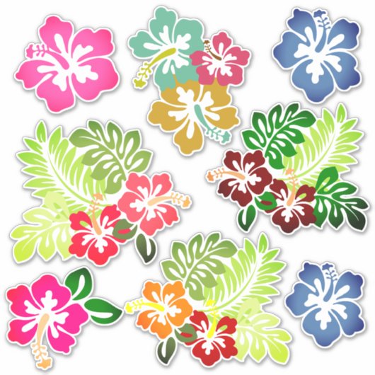 Sticker Impression hawaïenne (Devant)