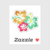 Sticker Impression hawaïenne (Feuille)