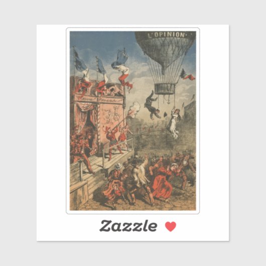 Sticker Impression Humoristique D'Un Interprète Théâtral (Feuille)