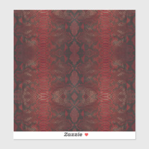Sticker Impression Python rouge et noir