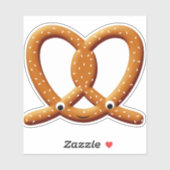 Sticker Imprimantes de dessin Cute Pretzel (Feuille)