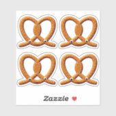 Sticker Imprimantes de dessin Cute Pretzel (Feuille)