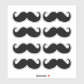 Sticker Imprimantes ensemble de moustache (Feuille)