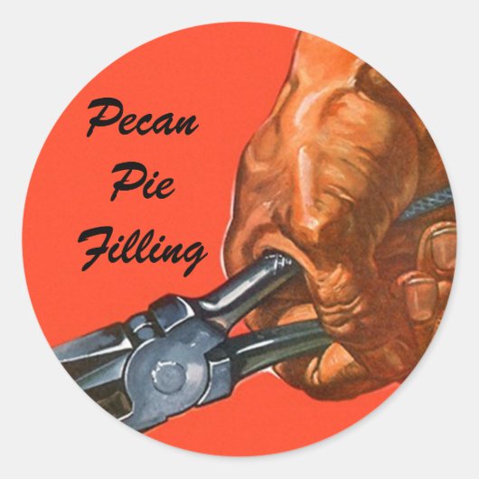 Sticker Inblikken Pecan Pie Pecans Nut Crackers (Voorkant)