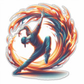 Sticker Incendie De Rue Avec Énergie Urbaine (Devant)