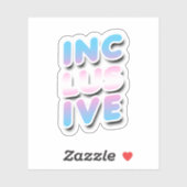 Sticker Inclusif - Arc-en-ciel Trans (Feuille)