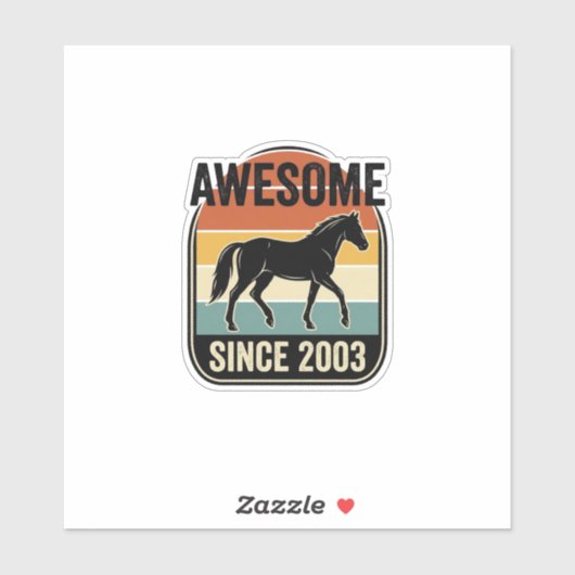 Sticker Incroyable depuis 2003 Conception d'anniversaire d (Feuille)
