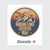 Sticker Indian Lake Estates, Floride (Feuille)