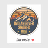 Sticker Indian River Shores, Floride (Feuille)