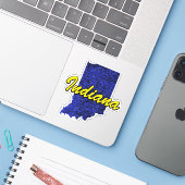 Sticker Indiana (Ordinateur portable avec iPhone)