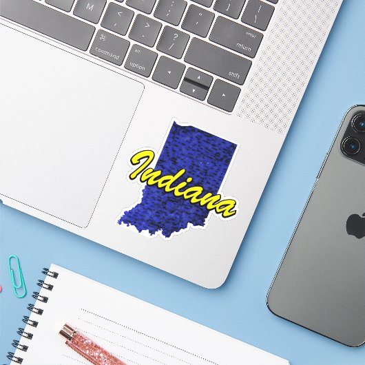 Sticker Indiana (Ordinateur portable avec iPhone)