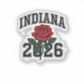 Sticker INDIANA rose 2026 (Devant)