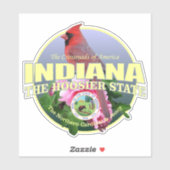 Sticker Indiana State Bird & Flower (Feuille)