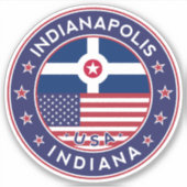 Sticker INDIANAPOLIS, Indiana (Devant)