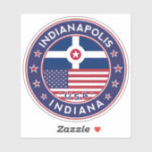 Sticker INDIANAPOLIS, Indiana (Feuille)