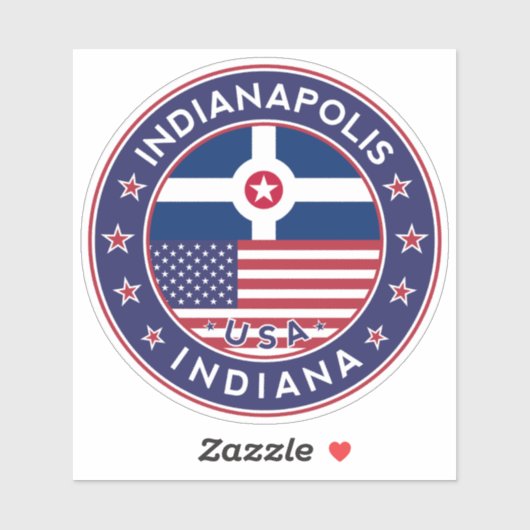 Sticker INDIANAPOLIS, Indiana (Feuille)