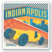 Sticker Indianapolis, Indiana | Vintage Racer (Devant)