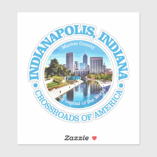 Sticker Indianapolis (villes) (Feuille)