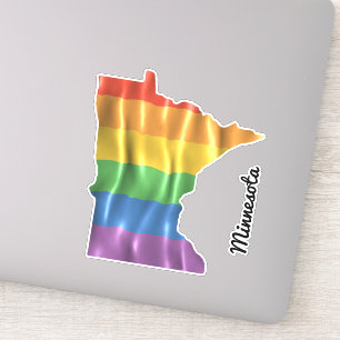 Sticker Indicateur arc-en-ciel Minnesota MN Plan d'état