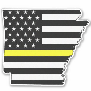 Sticker Indicateur Arkansas de ligne jaune mince