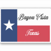 Sticker Indicateur Bayou Vista TX (Devant)