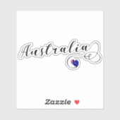 Sticker Indicateur cardiaque Australie (Feuille)