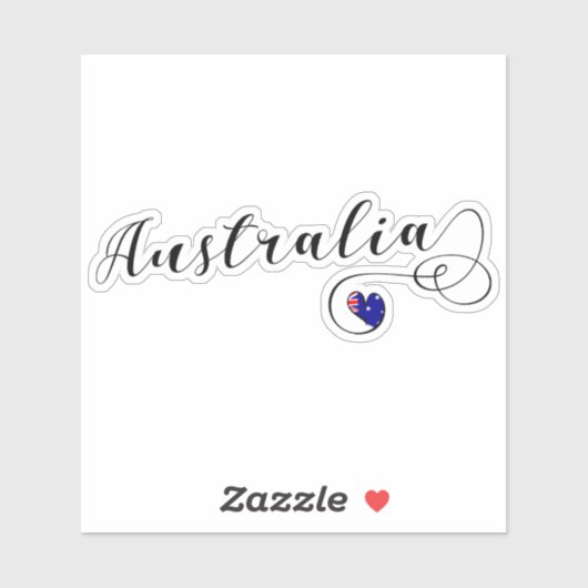 Sticker Indicateur cardiaque Australie (Feuille)