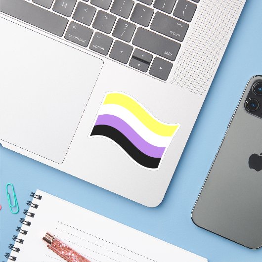 Sticker Indicateur d'activation non binaire (Ordinateur portable avec iPhone)