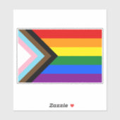 Sticker Indicateur de fierté de progression LGBTQ+ (Feuille)