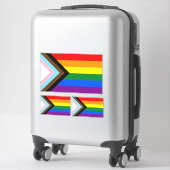 Sticker Indicateur de fierté de progression LGBTQ+ (Sur valise)